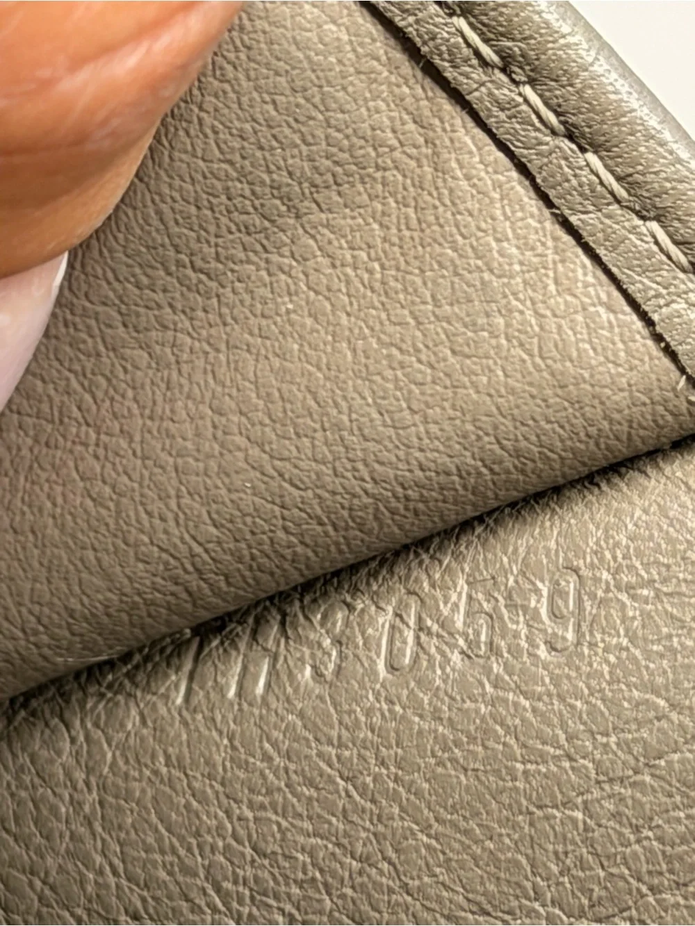Louis Vuitton Taupe Perforated Monogram Leather Clutch with Gold Lock